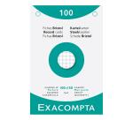 Estuche Exacompta de 100 fichas Exacompta cartulina Bristol - cuadricula 5x5 sin taladro 100x150mm - Blanco