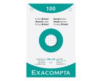 Karteikarten, Packung mit 100 Stück kariert 5x5, gelocht, 100x150mm - Weiß
