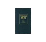 Agenda de bureau Banquier large Euro et cents 17,5 x 28 cm Journalier 2027 - Noir