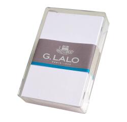 Lalo, Kristallbox mit 80 Karten 80x128mm, 320g, Vélin de France - Extraweiß