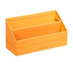 Rhodiarama Briefständer aus Kunstleder, 25x10x14cm - Orange