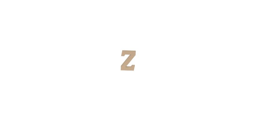 Lettre Z kraft 20cm - Kraft