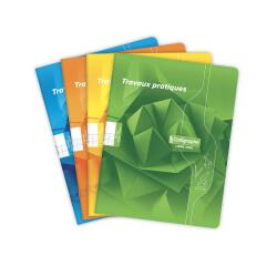 Cahier Travaux Pratiques piqué 7000 17x22 cm 48 pages grands carreaux 70 g + uni 90 g - Assortis