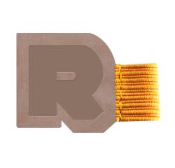 Rhodiarama porte-stylo autoadhésif 4x3 cm pour blocs carnets et agendas - Taupe