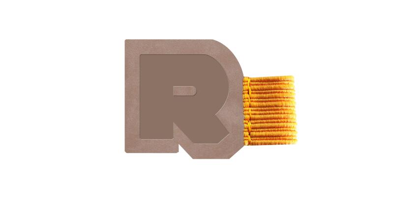Rhodiarama porte-stylo autoadhésif 4x3 cm pour blocs carnets et agendas - Taupe