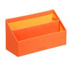 Rhodiarama Briefständer aus Kunstleder, 25x10x14 cm - Tangerine