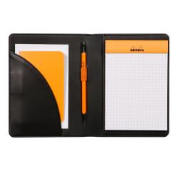 Rhodiarama livret porte-bloc N°13 pour bloc ou carnet format A6 - Noir