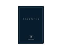 Triomphe PLATINUM cahier piqûre textile A4 96 pages uni papier ivoire 90 g - Bleu