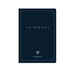 Triomphe PLATINUM cahier piqûre textile A4 96 pages uni papier ivoire 90 g - Bleu