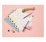PAPIERS IMPRIMÉS, Bloc de 20 feuilles 200g/m2 au format 14,8x21cm - Paresseux - Multicolore