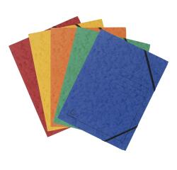 Elastic Folder without flaps, 355gsm, A4, PK5 - Assorted colours