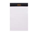 Bloc agrafé Rhodia N°14 11x17 cm 80 feuillets ligné 80g - Noir