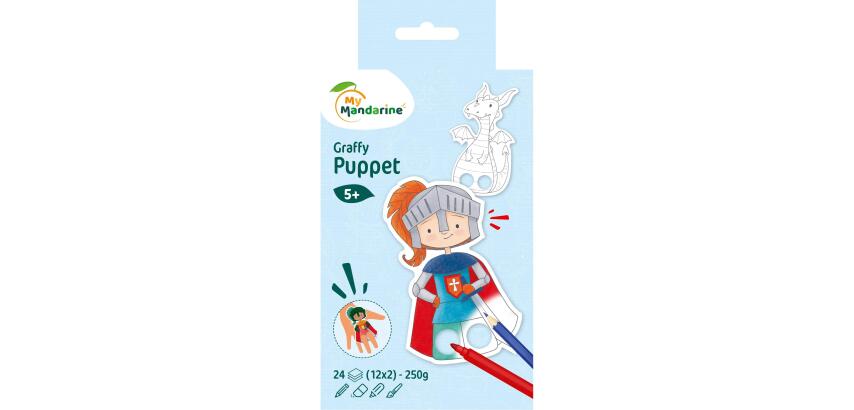Graffy Puppet, Draken en Ridders - Blauw