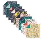 ORIGAMI, Pochette de 60 feuilles 70g/m2 au format 15x15cm - Jardin fruité - Multicolore