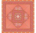 CARRÉ 100% soie - 90x90cm Triangles - Blanc