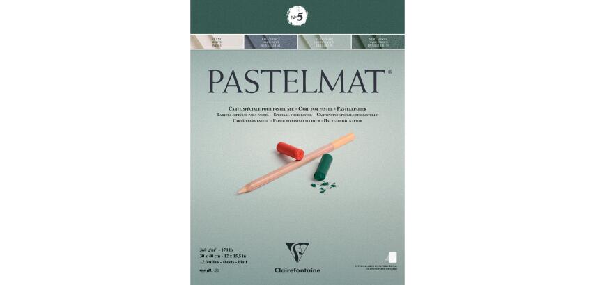 Pastelmat bloc collé 12F 30x40cm 360g