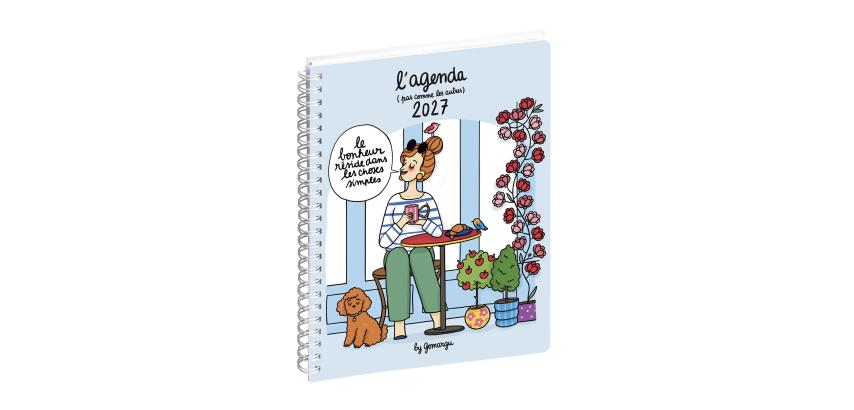 Agenda de bureau Gomargu 15 x 21 cm Semainier Janvier à Décembre 2027 - Visuel