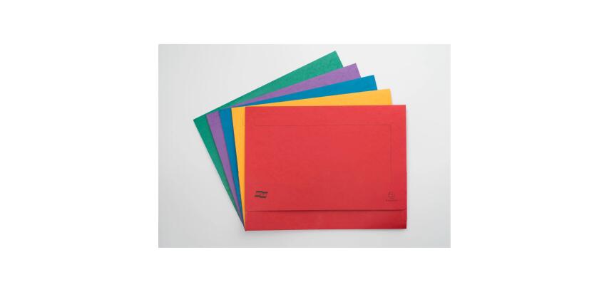 Packung mit 5 Aktenmappen A3, mit Verschlußkappe, Colorspan-Karton 225g