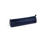 CUIR TEINTÉ Trousse Ø5,5x22 cm Bleu foncé