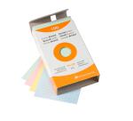 Karteikarten 75x125mm, kariert, , Faltschachtel mit 100 Stück, Farben sortiert - Farben sortiert