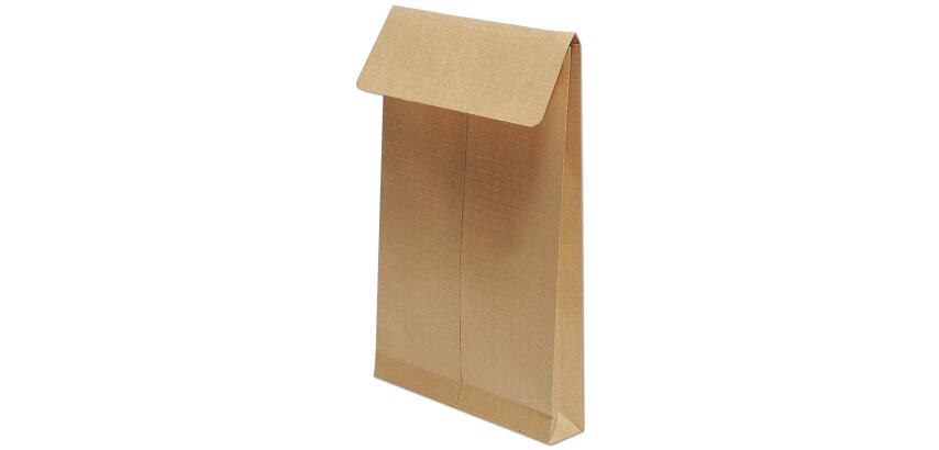Boite de 250 Pochettes Kraft Armé Brun E4-280x400 mm avec Soufflet de 30 mm - Auto-Adhésives - 130g/m2 - Brun