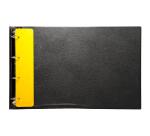 Raccoglitore 4 anelli 30mm PVC foderato - A3 in orizzontale - Nero