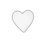 Small Solid Heart 12cm - White