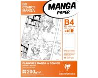 Manga Multi-techniques étui 40F B4 200g grille simple