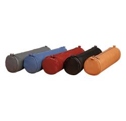 Trousse en cuir Age Bag ronde 21xØ6 cm - Assortis