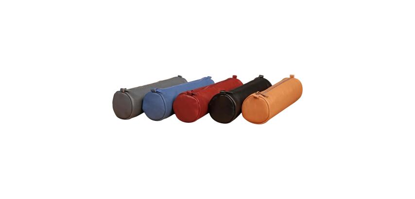 Trousse en cuir Age Bag ronde 21xØ6 cm - Assortis