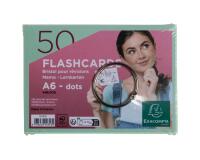 Paquet de 50 Flashcards sous film + anneau - bristol dots perforé - Format A6
