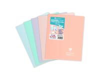 Cahier piqué Koverbook Blush 17x22cm 96 pages grands carreaux couverture polypropylène opaque bicolore Couleur aléatoire. - Assortis