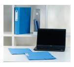 Packung mit 5 Mappen, 2 Klappen, 400g/m2 Clean'Safe - 24x32cm - Blau