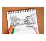 Sketch bloc spiralé 50F A4 90g - Blanc