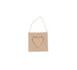 Mini cadre coeur 8x8cm - Kraft