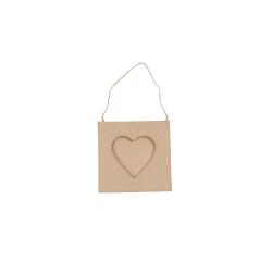 Mini cadre coeur 8x8cm - Kraft