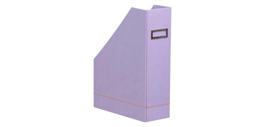Rhodiarama porte-revues simili cuir italien 10x25x31 cm - Iris