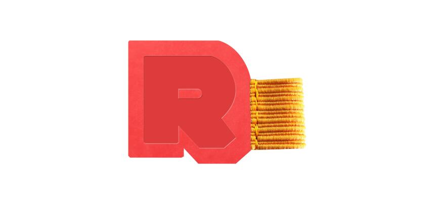 Rhodiarama porte-stylo autoadhésif 4x3 cm pour blocs carnets et agendas - Corail