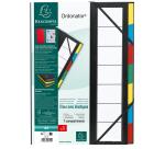 Trieur rigide ordonator dos extensible 7 compartiments noir