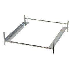 Verchroomd metalen frame voor PostButler voor installatie en verschuiven van een C4 brievenbak ref 110XXD. - Zilver