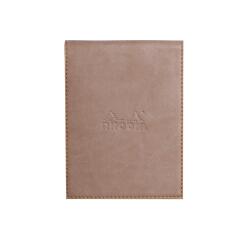 Rhodiarama porte-bloc avec porte-crayon + bloc N°12 ligné - Taupe