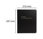 Luxusbuchbindung mit Nachfüllung 297x210 Vorstand 100 paginierte Blätter 90g + 2 Vorsatzblätter - Schwarz