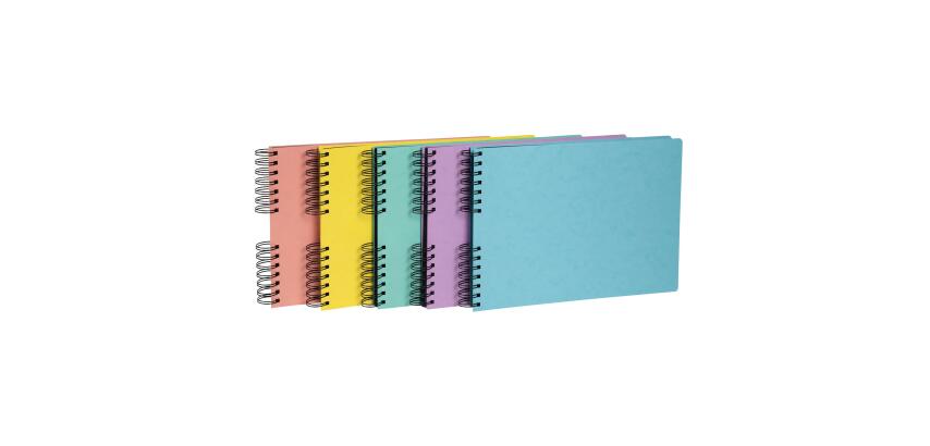 Exacompta Ref. 16540E Álbum de fotos en espiral 50 páginas negras Formato 32x22cm AQUAREL Colores surtidos