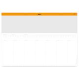 Rhodia sous-main semainier entoilé A2 (42x59,4 cm) 30 feuillets encollés - Blanc