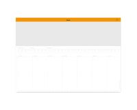 Rhodia sous-main semainier entoilé A2 (42x59,4 cm) 30 feuillets encollés - Blanc