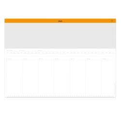 Rhodia sous-main semainier entoilé A2 (42x59,4 cm) 30 feuillets encollés - Blanc