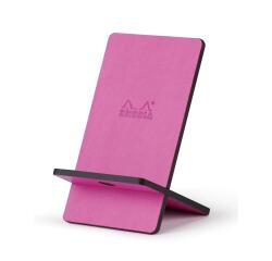 Rhodiarama support pour téléphone mobile simili cuir italien 13x8x8,5 cm - Lilas