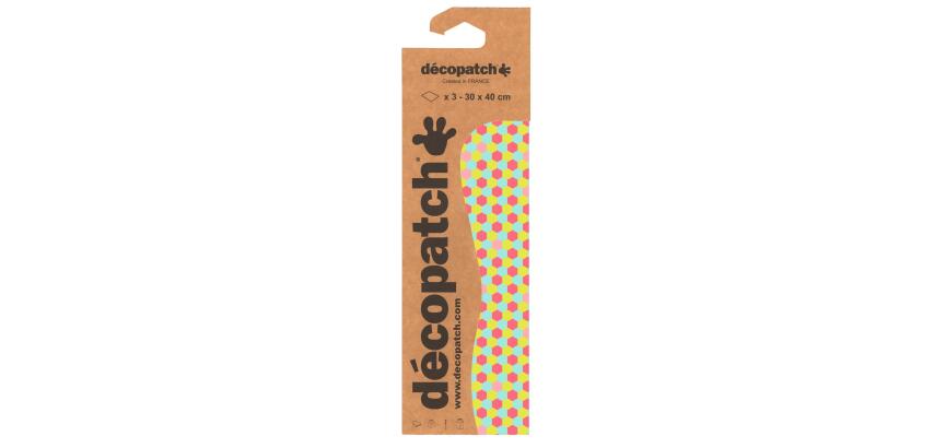 3 Décopatch sheets réf. 713 - Green