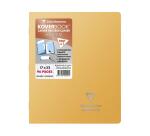Cahier piqué Koverbook Silver 17x22 cm 96 pages grands carreaux couverture polypropylène opaque - Assortis