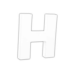 Letter 12cm, H. - Wit